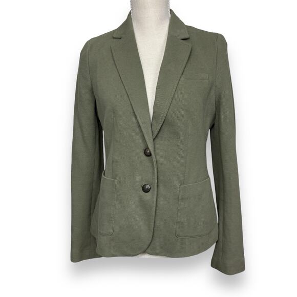 Banana Republic Olive 2-Button Blazer Size 6 - Picture 1 of 7